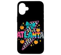 Camiseta Atlanta Peach a cuadros Lightning Rainbow Pride Carcasa para iPhone 16 Plus