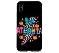 Camiseta Atlanta Peach a cuadros Lightning Rainbow Pride Carcasa para iPhone XS Max