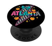 Camiseta Atlanta Peach a cuadros Lightning Rainbow Pride PopSockets PopGrip Adhesivo