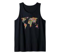 Camiseta Atlas Global para niños y niñas con diseño de Mapa del Mundo Camiseta sin Mangas