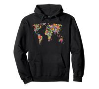 Camiseta Atlas Global para niños y niñas con diseño de Mapa del Mundo Sudadera con Capucha