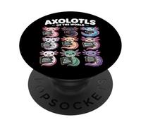 Camiseta Axolotls of The World - Kawaii Axolotl Educational PopSockets PopGrip Adhesivo