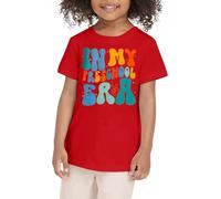 Camiseta azul para niños pequeños, niños, niñas, ropa de verano, primer día de escuela, camiseta en mi camiseta preescolar para niños pequeños, camisetas de guardería, nueva camiseta para niños, rojo