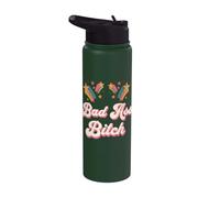 Camiseta Bad Assed para mujer, Bad Ass Bitch, retro, impresionante y ruda Stainless Steel Insulated Water Bottle