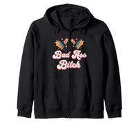 Camiseta Bad Assed para Mujer, Bad Ass Bitch, Retro, Impresionante y ruda Sudadera con Capucha