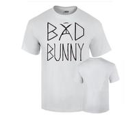 Camiseta Bad Bunny Blanca Mujer Trap Algodon Premium 190grs (S)