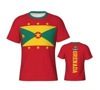 Camiseta Bandera De Granada Hombre con Cuello Redondo, Transpirable Ligera Antiarrugas De Verano, T-Shir Estrellas Geométricas, Camiseta Deportiva para Hombre Corte Estándar, Xs-5Xl