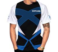Camiseta Bandera Escocesa Personalizada del León De Escocia Día De San Patricio T-Shirt Cómodo Camisetas Básicas Deporte Manga Corta para Camping Viajes Running XL