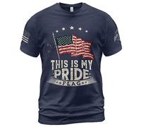 Camiseta Bandera Estadounidense Mi Bandera del Orgullo, Patriótica, Estadounidense Esto Es Orgullo Shirts Moderna T-Shirt Deporte Camisetas Básicas para Senderismo Camping Running XXL