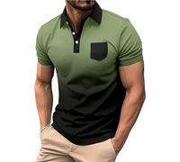 Camiseta básica ajustada de ajuste regular para hombre, a la moda, primavera y verano, casual, manga corta, cremallera, solapa, color sólido, camiseta de manga corta para interiores y exteriores