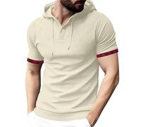 Camiseta básica ajustada de ajuste regular para hombre, sudaderas con capucha de manga corta, camisetas deportivas para hombre, camisetas inferiores para deportes de interior y exterior, vida diaria