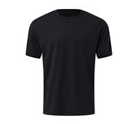 Camiseta básica de ajuste regular para hombre, de verano, de manga corta, sencilla, para interiores y exteriores, deportes, vida diaria, Negro, 3XL