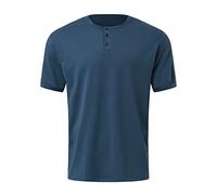 Camiseta básica de ajuste regular para hombre, de verano, de manga corta, sencilla, para interiores y exteriores, deportes, vida diaria, azul marino, M