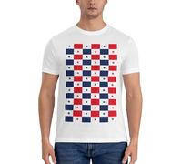 Camiseta básica de algodón con cuello redondo y estampado de bandera de Panamá para hombre, novedosa camiseta gráfica de manga corta, estilo diario, color negro, blanco, 5XL