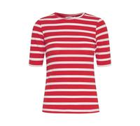 Camiseta básica de manga corta cuello redondo a rayas BYPAMILA para mujer byoung