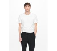 Camiseta básica de manga corta para hombre O&S cuello redondo Algodón ONSBENNE