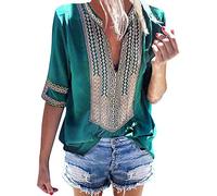 Camiseta Basica Mujer Casual Sudadera Manga Larga Primavera Cuello Redondo Bosillo Blusa Fiesta Mujer Carnaval Camisa Oficina Suelto Verano A Verde ES 38