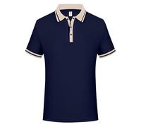 Camiseta básica para hombre con contraste de manga corta, polo informal con solapa, camiseta de manga corta, transpirable, de verano, para el tiempo libre, ribetes de contraste en el cuello y las