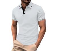 Camiseta básica para hombre con cuello en V, camiseta para hombre, color negro, 3XL, tallas grandes, camiseta deportiva para hombre, de algodón, polo de manga corta, camiseta deportiva ajustada