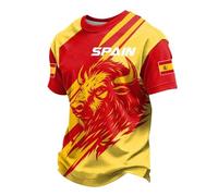 Camiseta básica para hombre, manga corta, elástica, para fitness, gimnasio, torero, diseño de torero, camiseta estampada, camiseta de algodón, camiseta de toro español, polo para Corrida Festival, R