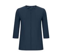 Camiseta básica para mujer con costura central decorativa, parte superior de manga larga con manga 3/4 y cuello redondo, túnica versátil para el día a día y la oficina, Style_u05 Navy, XXL
