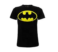 Camiseta Batman Superhéroe. Camiseta oficial con logotipo de caballero oscuro. Unisex. Negra. Niño niño y adulto. (M), Negro