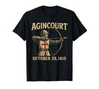 Camiseta Battle of Agincourt 1415 Longbow Archer History Camiseta