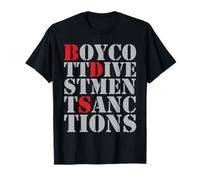 Camiseta BDS Protest - Camiseta Boicot Desinversión y Sanciones Camiseta