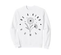 Camiseta Be a Kind Human Trendy con Flores Silvestres Be a Kind Sudadera