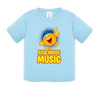 Camiseta bebé Acid House Music - Celeste, 2 años