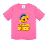 Camiseta bebé Acid House Music - Rosa, 1 año