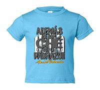 Camiseta bebé además de ser Ché soy un padrazo futbolero de Valencia - Celeste, 2 años