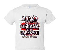 Camiseta bebé además de ser del Graná soy un padrazo futbolero de Granada - Blanco, 2 años