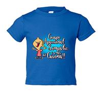 Camiseta bebé Apassionat simpàtic i a mès del Girona - Azul Royal, 2 años