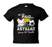 Camiseta bebé de tal palo tal astilla de Sevilla para aficionado al fútbol - Negro, 1 año