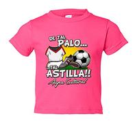 Camiseta bebé de tal palo tal astilla para padres y niños de la cultural para aficionado al fútbol - Rosa, 2 años