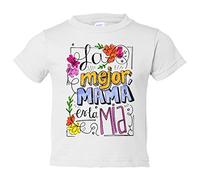 Camiseta bebé Día de la Madre la mejor mamá es la mía - Blanco, 1 año