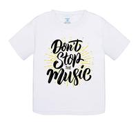 Camiseta bebé Don t Stop The Music - Blanco, 1 año