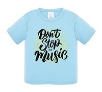 Camiseta bebé Don t Stop The Music - Celeste, 1 año