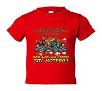 Camiseta bebé El que dijo que lo importante es participar gas a fondo soy motero - Rojo, 1 año