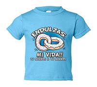 Camiseta bebé endulzas mi vida personalizable con nombre - Celeste, 2 años