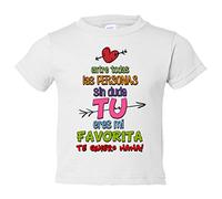 Camiseta bebé entre todas las personas sin duda tú eres mi favorita te quiero mamá - Blanco, 1 año