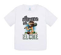 Camiseta bebé frase el primero del Elche para hincha de su equipo de fútbol - Blanco, 1 año