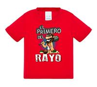 Camiseta bebé frase el primero del Rayo para hincha de su equipo de fútbol - Rojo, 2 años