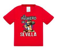 Camiseta bebé frase el primero del Sevilla para hincha de su equipo de fútbol - Rojo, 2 años