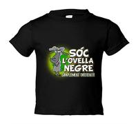 Camiseta bebé frase perro raza San Bernardo Bad dog as bad as I wanna be - Negro, 2 años