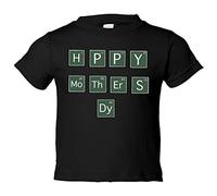 Camiseta bebé Happy Mother s Day Día de la Madre - Negro, 1 año