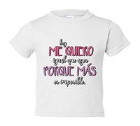 Camiseta bebé hoy me quiero igual que ayer porque más es imposible - Blanco, 2 años