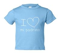 Camiseta bebé I Love mi padrino - Celeste, 2 años