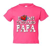Camiseta bebé I Love mi tatuado papá - Rosa, 2 años